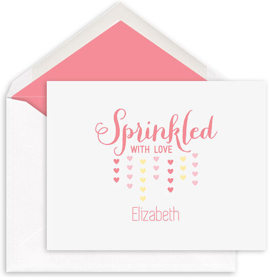 Sprinkled with Love Folded Note Cards