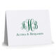 Fancy Script Monogram Folded Note Cards Image 4 of 4