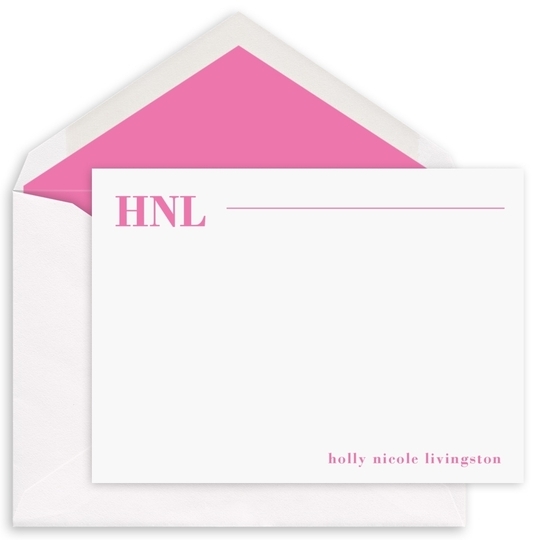 Initial Statement Flat Note Cards