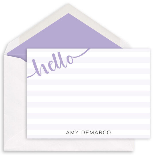 Script Hello Flat Note Cards