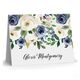 Blue and Ivory Rose Folded Note Cards Image 3 of 3