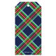 Navy Tartan Large Hanging Gift Tags Image 2 of 2