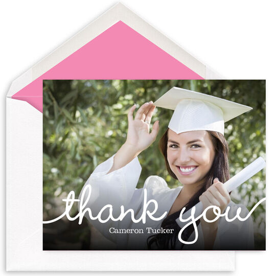 Marker Photo Thank You Folded Note Cards