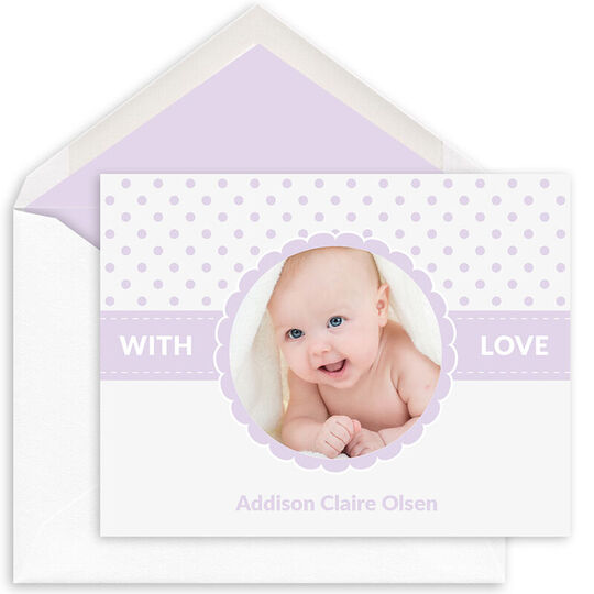 With Love Folded Photo Note Cards