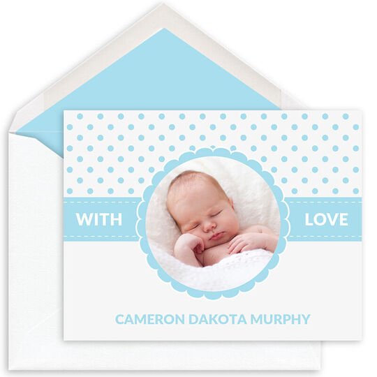 With Love Folded Photo Note Cards