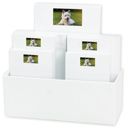 Your Photo or Logo Notepad Set with White Holder