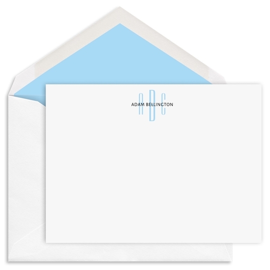 Commonwealth Monogram Flat Note Cards