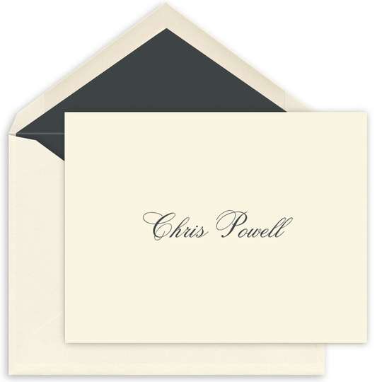 Woodbury Folded Note Cards-Raised Ink