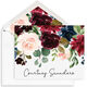Burgundy Floral Topper Folded Note Cards Image 1 of 3