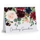 Burgundy Floral Topper Folded Note Cards Image 3 of 3