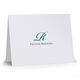 Elegant Script Initial Folded Note Cards - Raised Ink Image 3 of 3