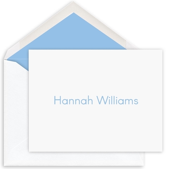 Modern Block Folded Note Cards - Raised Ink