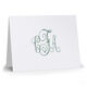 Cursive Monogram Folded Note Cards - Raised Ink Image 3 of 3