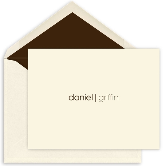 Griffin Folded Note Cards - Raised Ink