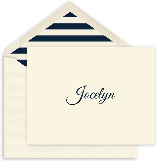 Jocelyn Folded Note Cards - Raised Ink