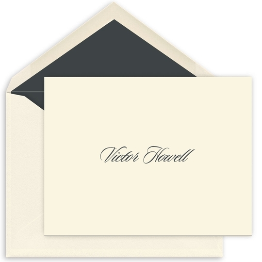 Victoria Folded Note Cards-Raised Ink