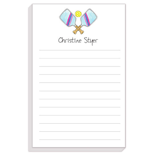 Striped Pickleball Notepad