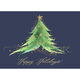 Artistic Stars and Tree Folded Holiday Cards Image 1 of 3