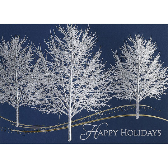 Grove of Winter Trees Folded Holiday Cards