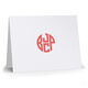 4 Initial Monogram Folded Note Cards - Raised Ink Image 4 of 4