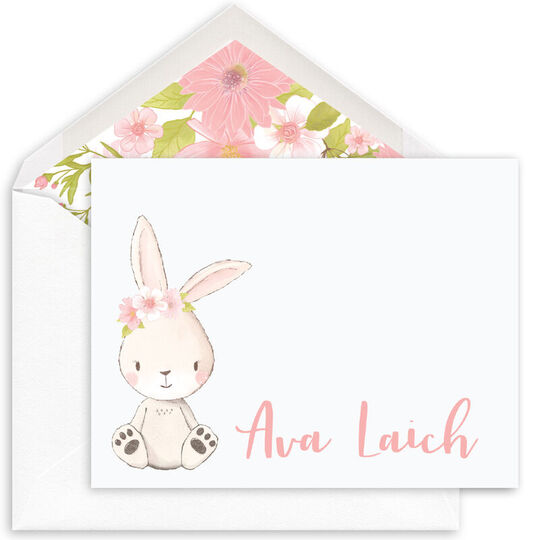 Sitting Bunny Folded Note Cards