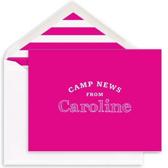 Camp News Folded Note Cards