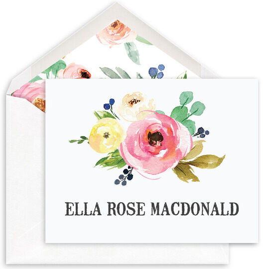 Rose Bunch Folded Note Cards