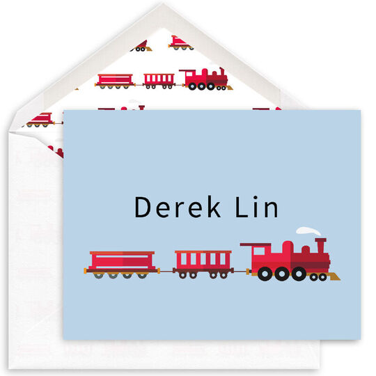 Train Folded Note Cards