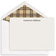Tan Plaid Flat Stationery Image 1 of 4