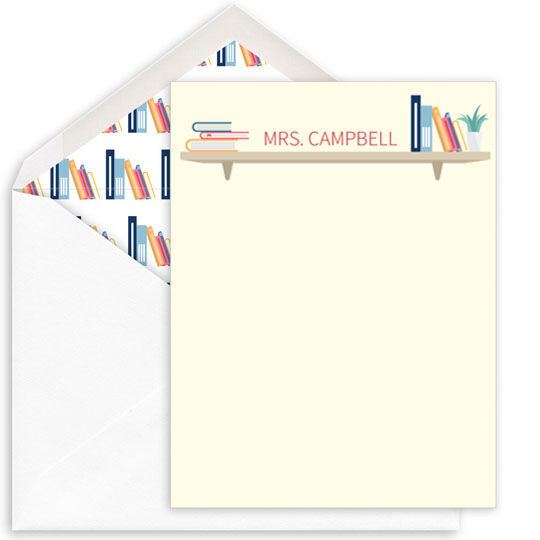 Bookshelf Flat Note Cards