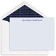 Blue Plaid Flat Stationery Image 1 of 4