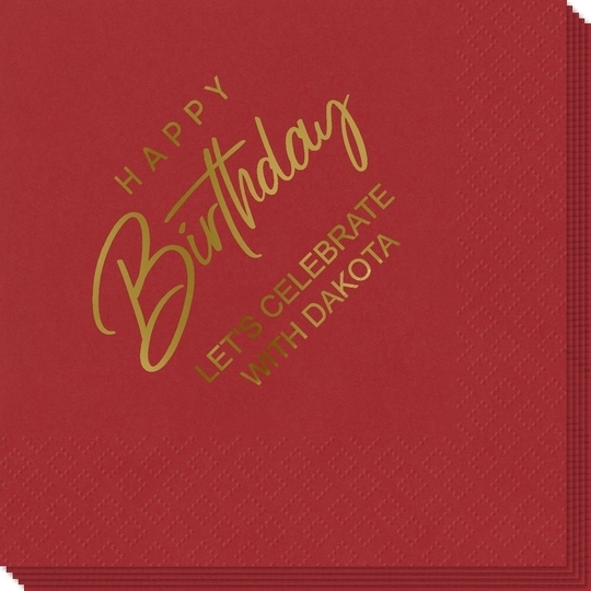 Happy Birthday Sophisticate Napkins