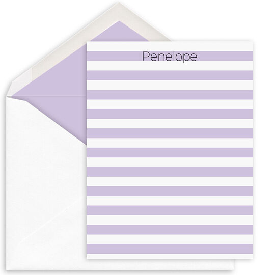 Pastel Stripes Flat Note Cards