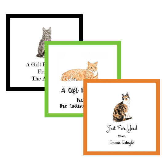 Pick Your Cat Square Gift Stickers