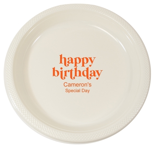 Cute Happy Birthday Plastic Plates