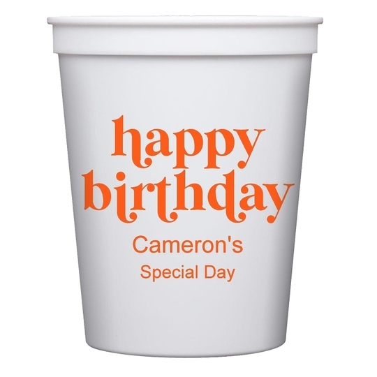 Cute Happy Birthday Stadium Cups