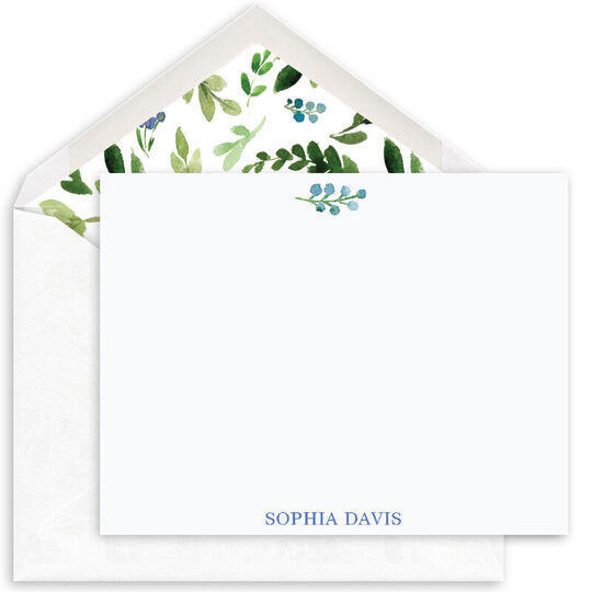 Blue Bud Flat Note Cards