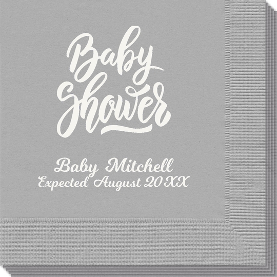 Handwritten Baby Shower Napkins