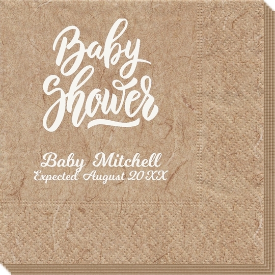 Handwritten Baby Shower Bali Napkins