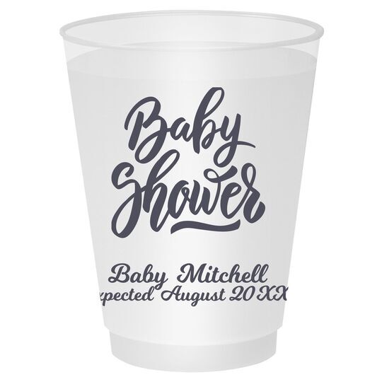 Handwritten Baby Shower Shatterproof Cups