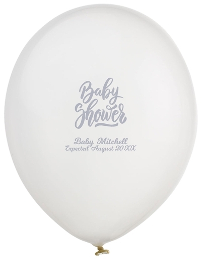 Handwritten Baby Shower Latex Balloons