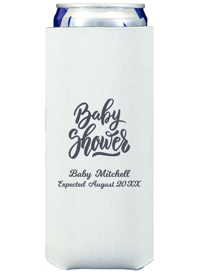 Handwritten Baby Shower Collapsible Slim Huggers