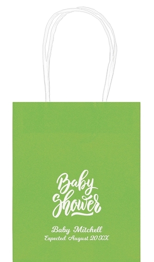 Handwritten Baby Shower Mini Twisted Handled Bags