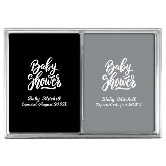 Handwritten Baby Shower Double Deck Playing Cards