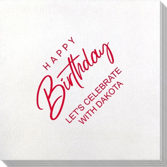 Happy Birthday Sophisticate Bamboo Luxe Napkins