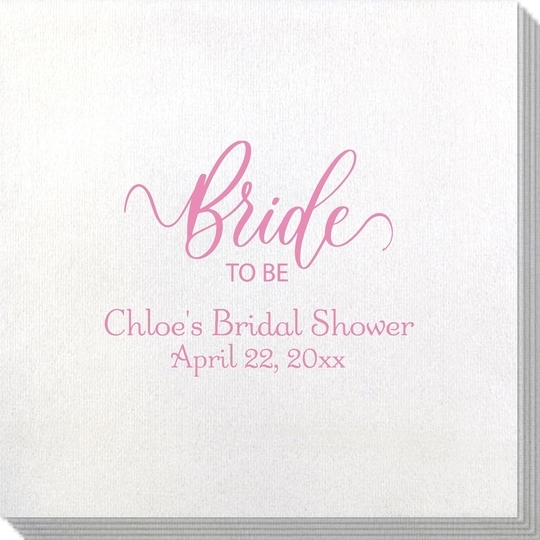 Bride To Be Swish Bamboo Luxe Napkins