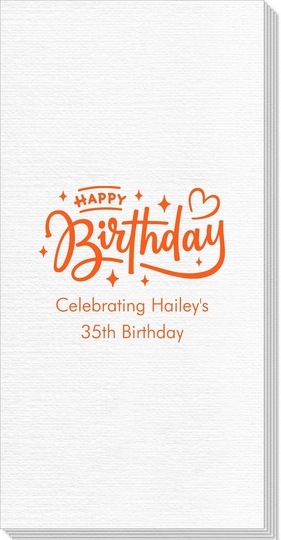 Happy Birthday Twinkles Deville Guest Towels