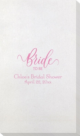 Bride To Be Swish Bamboo Luxe Guest Towels