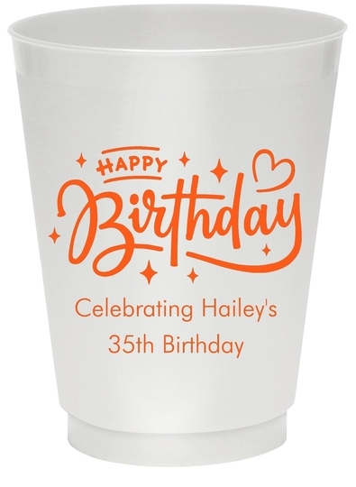 Happy Birthday Twinkles Colored Shatterproof Cups