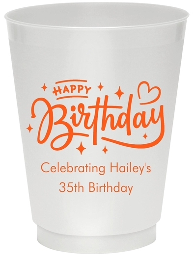 Happy Birthday Twinkles Colored Shatterproof Cups